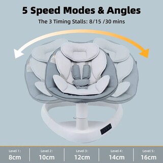 Foto 6 | Foto 6 | Columpio Electrico Mecedor Para Bebé Pamo Babe Rs002a Sonido Gris