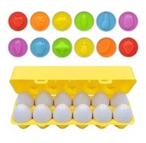 Juego Educativo Para Niños, Juguete Didáctico Huevos Colores Amarillo