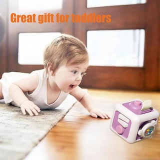 Foto 5 | Foto 5 | Juguete Busy Cube Para Niño De 1 Año, Bebé De 12 A 18 Meses, Color Morado - Venta Internacional.