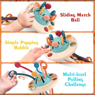 Foto 4 | Foto 4 | Juguetes Montessori de Silicona para Bebés con Cordón de Tracción Tohibee