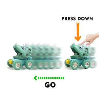 Foto 6 | Foto 6 | Dinosaur Toy Zhfuys Press & Go Car Para Niños De 2 A 5 Años - Venta Internacional.