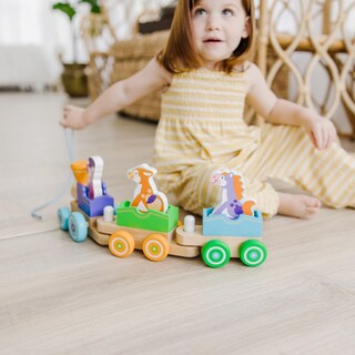 Foto 5 | Foto 5 | Primera Jugada De Pull Train Melissa & Doug Wooden Rocking Farm Ani - Venta Internacional.