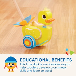 Foto 2 | Foto 2 | Push Toy Battat Waddling De Madera Para Pasear Y Solapas Para Patos, 12 M O Más - Venta Internacional.