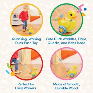 Foto 3 | Foto 3 | Push Toy Battat Waddling De Madera Para Pasear Y Solapas Para Patos, 12 M O Más - Venta Internacional.