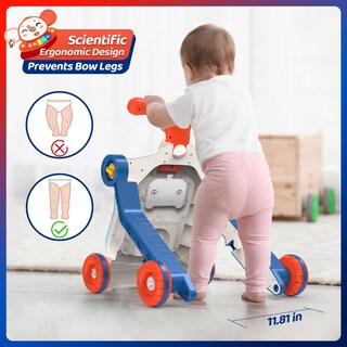 Foto 6 | Foto 6 | Walker Cute Stone 5 En 1 Para Bebé Niño Sentado O De Pie, Azul - Venta Internacional.