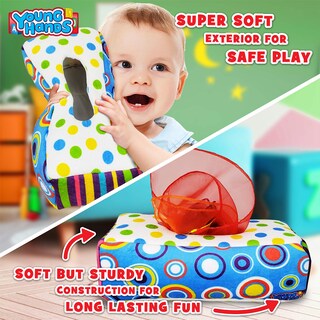 Foto 5 | Foto 5 | Caja De Pañuelos Para Bebés Sensory Tull Along Montessori Toy Creative Kids - Venta Internacional.
