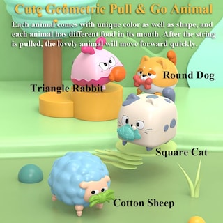 Foto 2 | Foto 2 | Juguete De Animales Pull & Go Nextake Creative Geometric Para Niños - Venta Internacional.