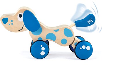 Foto 2 | Foto 2 | Tirador de Madera Pull Toy Hape Walk-a-long Azul - Venta Internacional