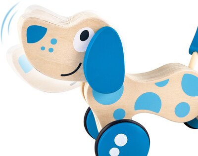 Foto 3 | Foto 3 | Tirador de Madera Pull Toy Hape Walk-a-long Azul - Venta Internacional