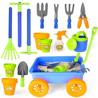 Foto 2 | Foto 2 | Set De Jardinería Deao Kids Garden Wagon Wheelbarrow Con 10 Accesos. - Venta Internacional.