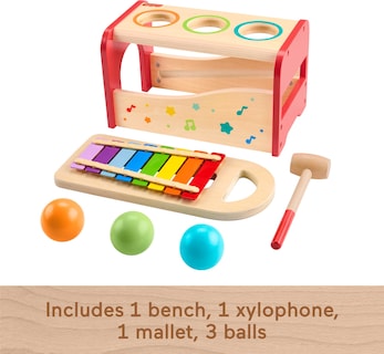 Foto 6 | Foto 6 | Xilófono Toy Fisher-price De Madera Para Niños Pequeños Con Forma De Libra Y Grifo - Venta Internacional.