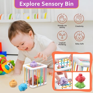 Foto 3 | Foto 3 | Venta Internacional - Set De Cubos Sensoriales Montessori De Juguete Para Bebés De 6 A 12 Meses