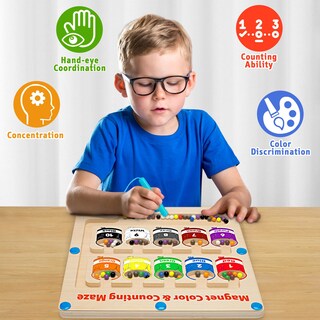 Foto 6 | Foto 6 | Venta Internacional - Laberinto Magnético De Colores Y Números Baingesk Para Niños De 2 A 5 Años