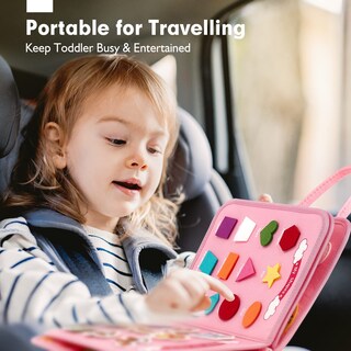 Foto 5 | Foto 5 | Juguetes Montessori De Busy Board Hahaland, Regalo Para Niñas De 2 Años, 7 En 1 - Venta Internacional.