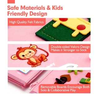 Foto 6 | Foto 6 | Juguetes Montessori De Busy Board Hahaland, Regalo Para Niñas De 2 Años, 7 En 1 - Venta Internacional.
