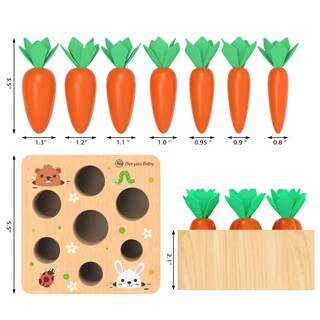 Foto 2 | Foto 2 | Juego Montessori Toy Kmtjt Carrot Harvest Para Niños De 1 A 3 Años - Venta Internacional.