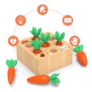 Foto 3 | Foto 3 | Juego Montessori Toy Kmtjt Carrot Harvest Para Niños De 1 A 3 Años - Venta Internacional.
