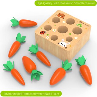 Foto 4 | Foto 4 | Juego Montessori Toy Kmtjt Carrot Harvest Para Niños De 1 A 3 Años - Venta Internacional.