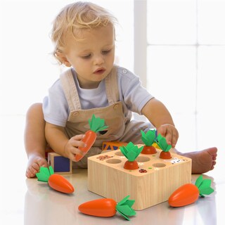 Foto 5 | Foto 5 | Juego Montessori Toy Kmtjt Carrot Harvest Para Niños De 1 A 3 Años - Venta Internacional.