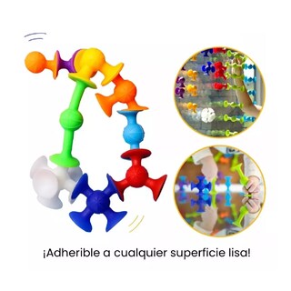 Foto 3 | Foto 3 | Juguete Didáctico Y De Aprendizaje Bloques Ventosa 58 Piezas