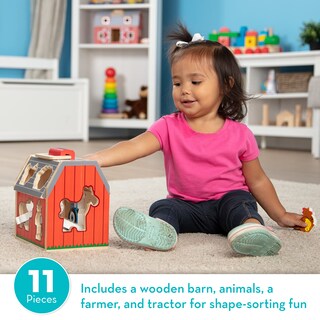 Foto 2 | Foto 2 | Granero De Clasificación De Juguetes Melissa & Doug De Madera Con 10 Piezas De Granja - Venta Internacional.