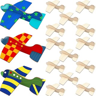 Foto 1 | Foto 1 | Maqueta De Avión De Madera Diy, Sin Terminar, 16 Piezas Para Niños - Venta Internacional.