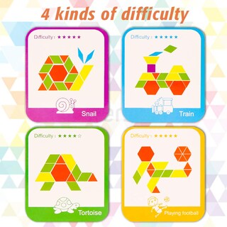 Foto 4 | Foto 4 | Rompecabezas Tangram De Lovestown, 209 Unidades, Con Tarjetas - Venta Internacional.