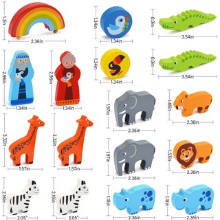 Foto 7 | Foto 7 | Toy Noah's Ark Kmtjt Para Niños Pequeños De Madera Con Historia Bíblica De 1 A 2 Años - Venta Internacional.
