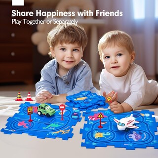 Foto 4 | Foto 4 | Set de Pista de Coche Puzzle Racer Hahaland Forma De Dinosaurio - Venta Internacional