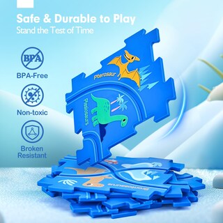 Foto 7 | Foto 7 | Set de Pista de Coche Puzzle Racer Hahaland Forma De Dinosaurio - Venta Internacional