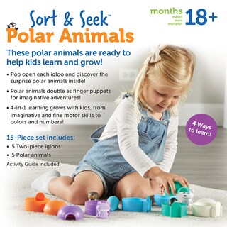 Foto 5 | Foto 5 | Set De Juguetes Learning Resources Sort & Seek Polar Animals 18m+ - Venta Internacional.