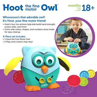 Foto 6 | Foto 6 | Toy Learning Resources: Hoot The Fine Motor Owl, 18 Meses O Más - Venta Internacional.