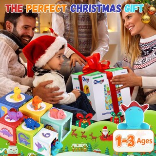 Foto 6 | Foto 6 | Juguete Para Apilar Y Clasificar Dinosaurios Kmtjt Para Niños De 1 A 3 Años - Venta Internacional.