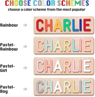 Foto 5 | Foto 5 | Puzzle De Nombres Personalizado Hhper Para Niños, Regalo De Primer Cumpleaños - Venta Internacional.