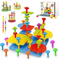 Juego De Juguetes Con Forma De Tablero Ggiibro, 65 Piezas, Bricolaje, Apilables Para Niños De 3 A 6 Años - Venta Internacional.