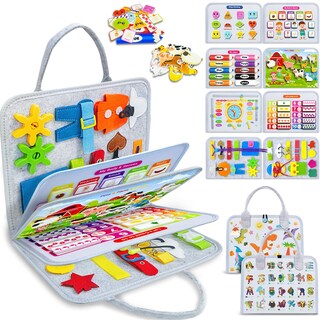 Foto 1 | Foto 1 | Juguete Montessori Exorany De Busy Board Para 1 A 4 Años Con 8 Páginas - Venta Internacional.