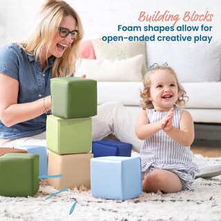 Foto 3 | Foto 3 | Building Blocks Ecr4kids Softzone Patchwork Para Niños Pequeños, 12 Piezas - Venta Internacional.