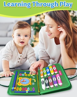Foto 5 | Foto 5 | Juguete Montessori Exorany De Busy Board Para 1 A 4 Años Con 8 Páginas - Venta Internacional.