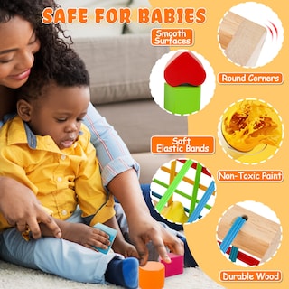 Foto 6 | Foto 6 | Cubo Clasificador Hellowood De Montessori Toys, De 1 Año O Más, Con 8 Formas - Venta Internacional.