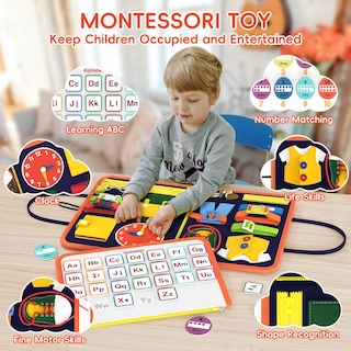 Foto 4 | Foto 4 | Juguetes Sensoriales Busy Board Freebear Busy Board Para Niños Pequeños De 1 A 4 Años - Venta Internacional.
