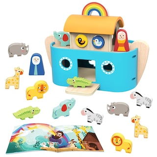 Foto 1 | Foto 1 | Clasificador De Madera Con Forma De Animal Toy Tookyland Noah's Ark Con Forma De Animal Con Libro - Venta Internacional.