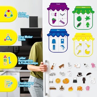 Foto 2 | Foto 2 | Set De Clasificación Magnética De Colores Lafande Para Niños Mayores De 3 Años - Venta Internacional.