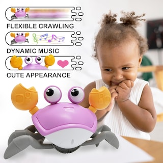 Foto 2 | Foto 2 | Venta Internacional - Juguete Para Bebés Walking Crab, Avanzado Juguete Infrarrojo Que Se Arrastra Boca Abajo Con Música,