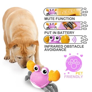 Foto 3 | Foto 3 | Venta Internacional - Juguete Para Bebés Walking Crab, Avanzado Juguete Infrarrojo Que Se Arrastra Boca Abajo Con Música,