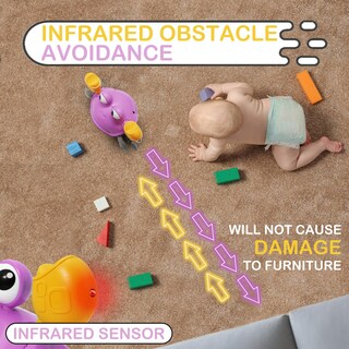 Foto 6 | Foto 6 | Venta Internacional - Juguete Para Bebés Walking Crab, Avanzado Juguete Infrarrojo Que Se Arrastra Boca Abajo Con Música,