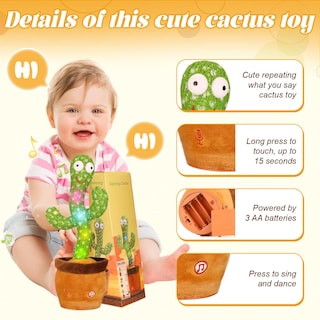 Foto 4 | Foto 4 | Venta Internacional - Juguete Para Bebés Dancing Cactus Milegi Para 6 A 12 Meses Con Sound & Li