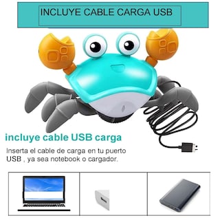 Foto 6 | Foto 6 | Tiktok Crab Toy Fugitive Con Carga Usb Con Luces Y Sonidos - Venta Internacional.