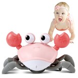 Toy Crawling Crab Tummy Time Para Niñas De 0 A 12 Meses, Color Rosa - Venta Internacional.