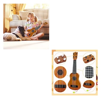 Foto 2 | Foto 2 | Guitarra Instrumento Musical De Juguete Pequeño, Naranja