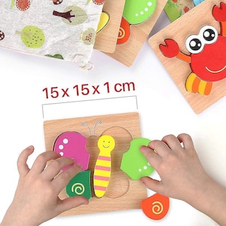 Foto 2 | Foto 2 | Venta Internacional - Juego De Rompecabezas De Madera Para Niños De 1 A 4 Años, 6 Unidades Apilables